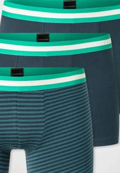 Shorts 3er-Pack Ringel dunkelblau/ grün - 95/5