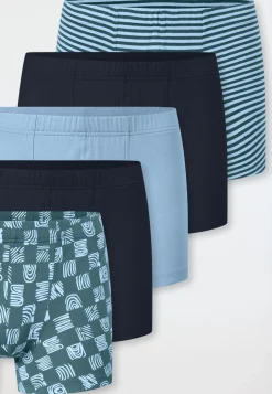 Shorts 5er-Pack Ringel Karos mehrfarbig - 95/5