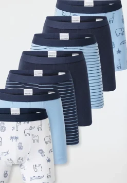 Shorts 7er-Pack Ringel Safari-Tiere mehrfarbig - 95/5