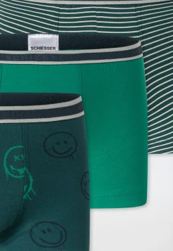 Shorts 3er-Pack Ringel Smileys grün - 95/5