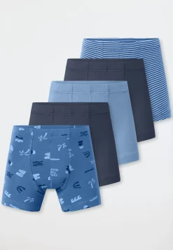 Shorts 5er-Pack Ringel Strand mehrfarbig - 95/5