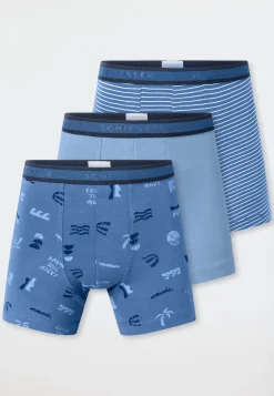 Shorts 3er-Pack Ringel Strand mehrfarbig - 95/5