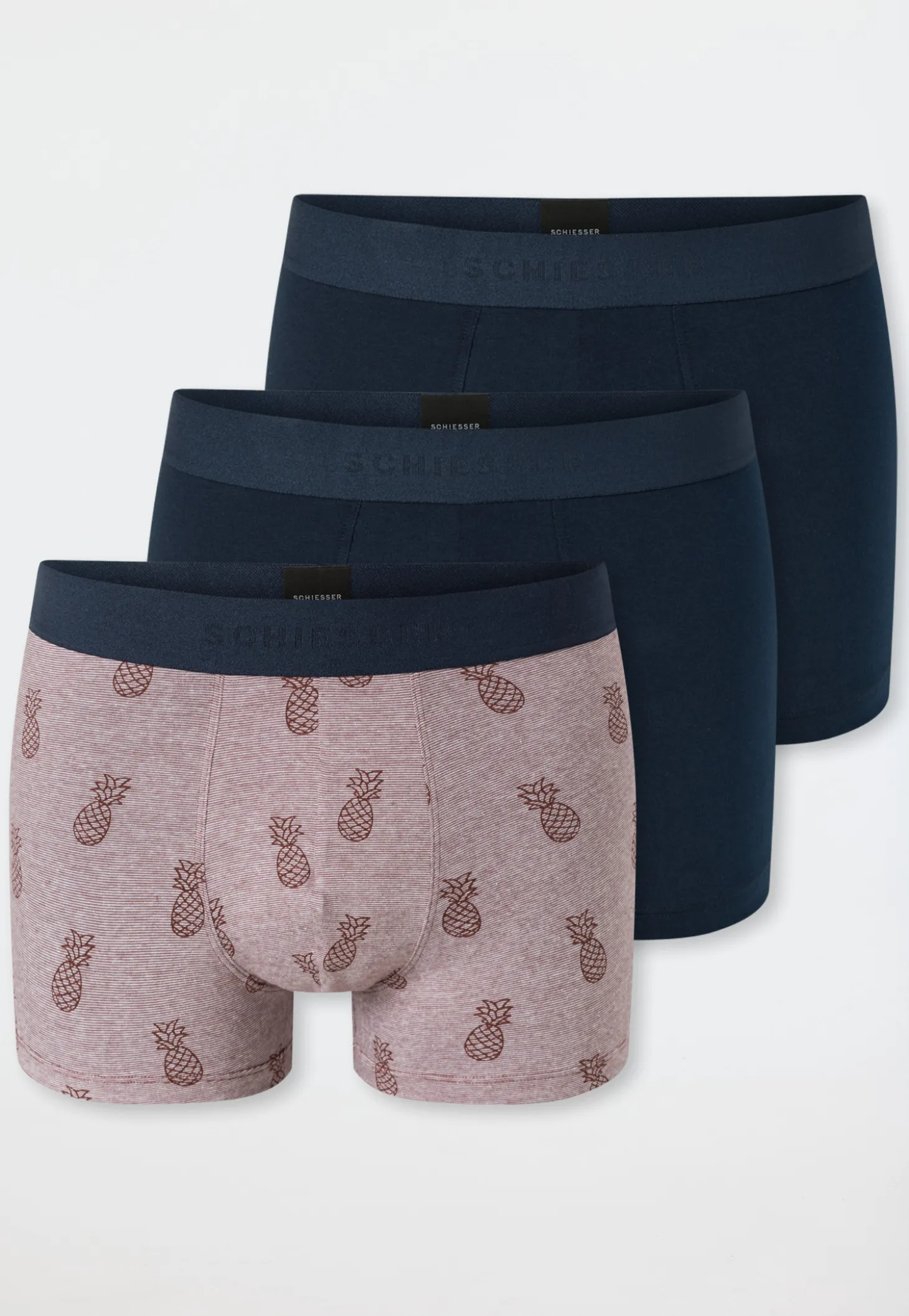 Shorts 3er-Pack uni/gemustert mehrfarbig - 95/5