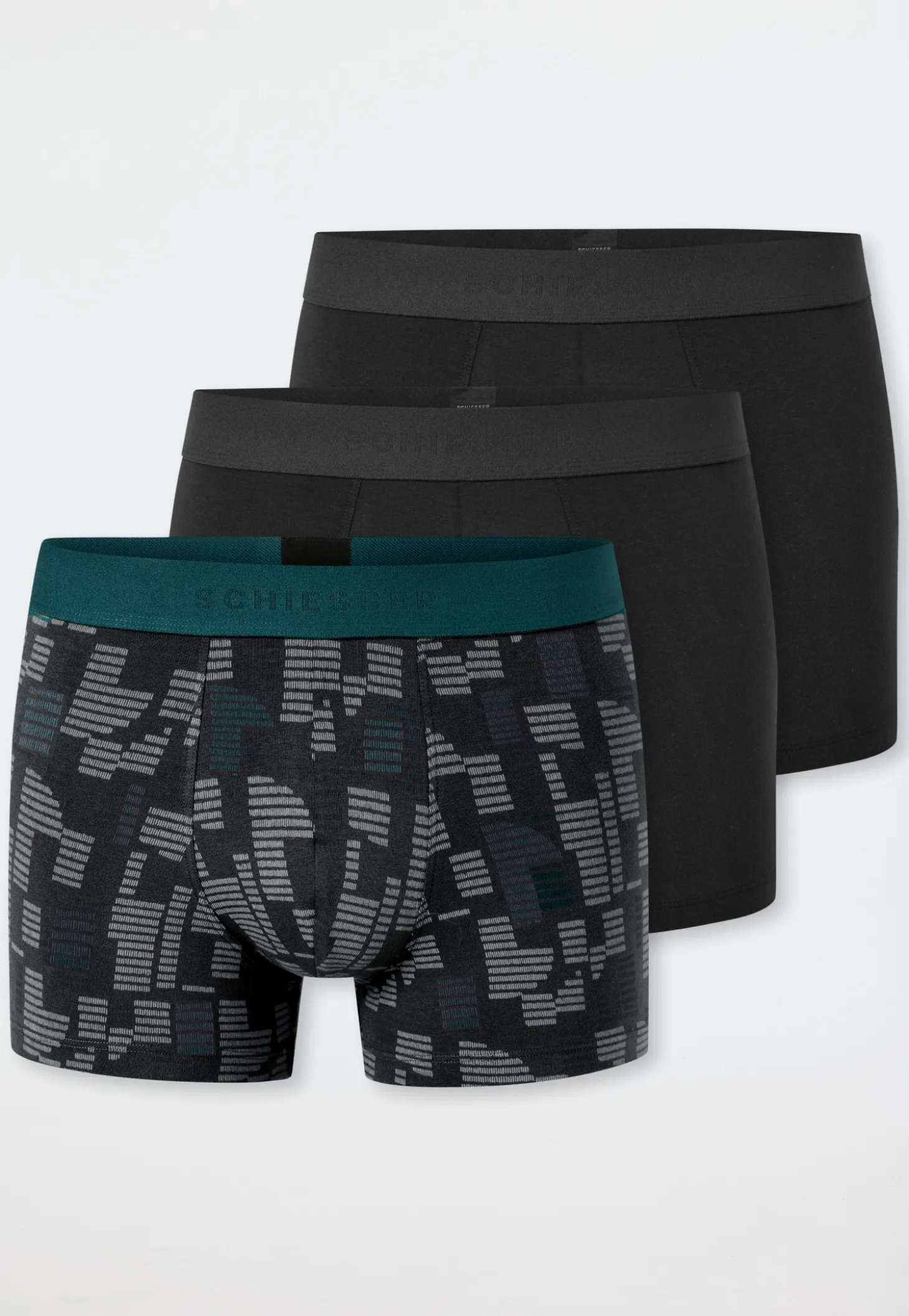 Shorts 3er-Pack uni/gemustert mehrfarbig - 95/5