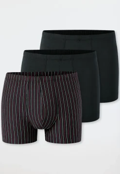Shorts 3er-Pack uni/geringelt mehrfarbig - 95/5