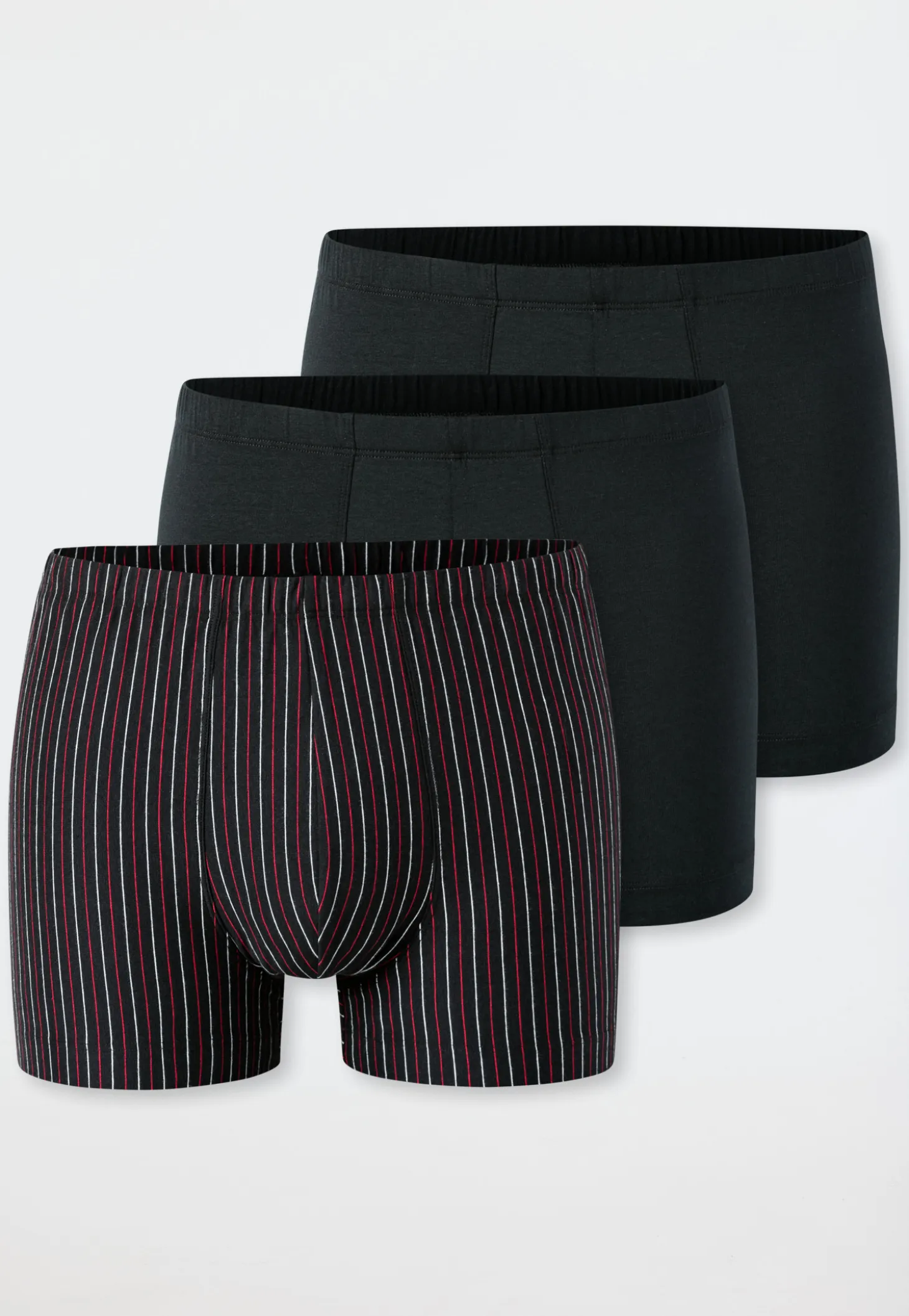 Shorts 3er-Pack uni/geringelt mehrfarbig - 95/5