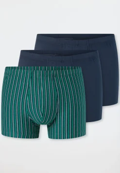Shorts 3er-Pack uni/geringelt mehrfarbig - 95/5