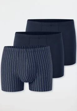 Shorts 3er-Pack uni/geringelt mehrfarbig - 95/5