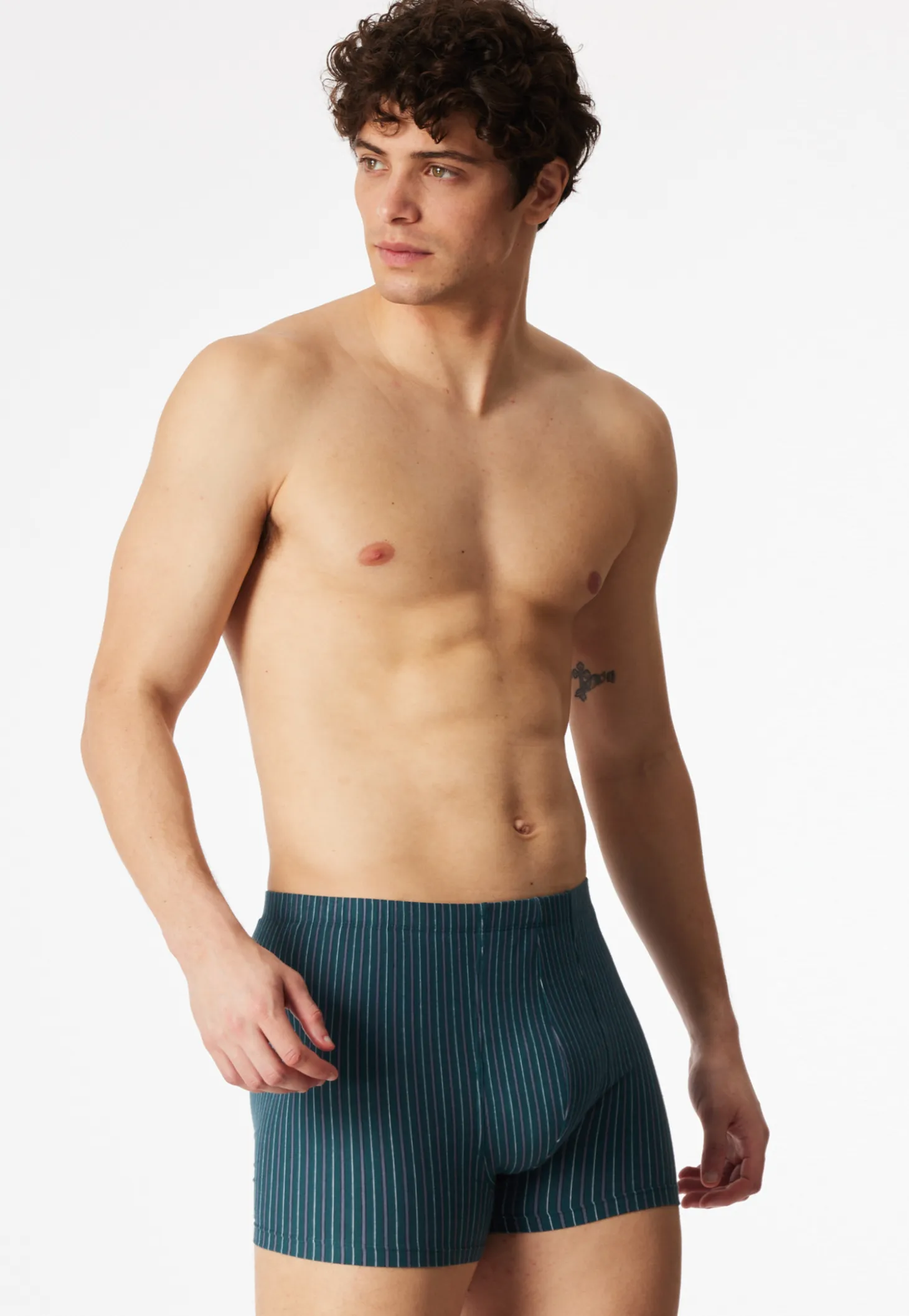 Shorts 3er-Pack uni/geringelt mehrfarbig - 95/5