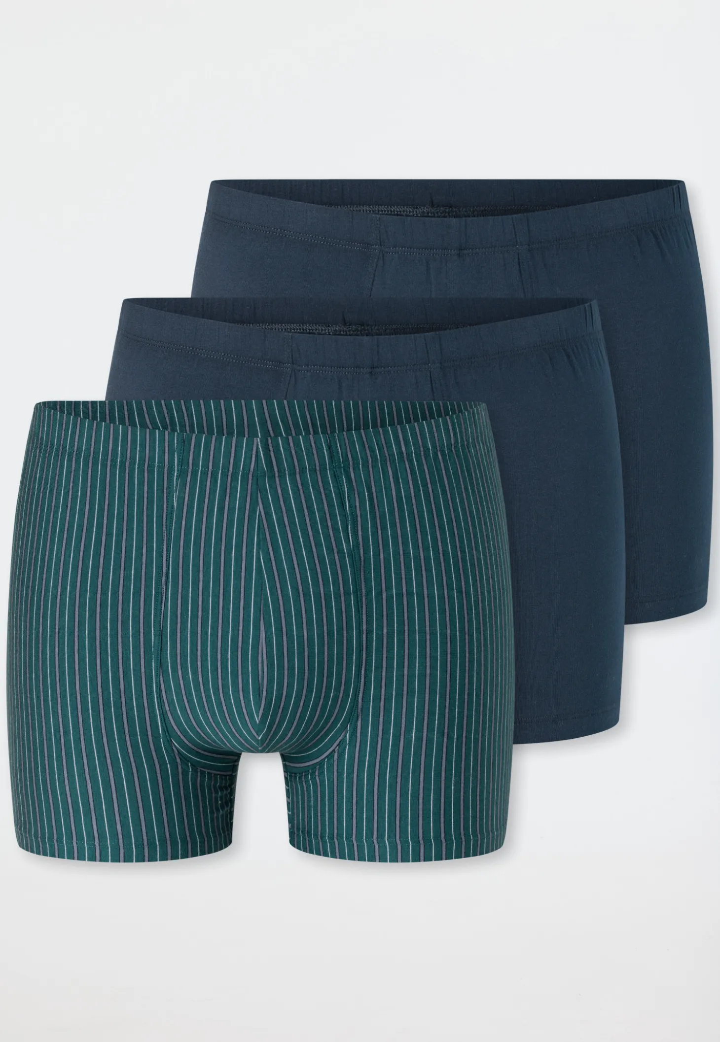 Shorts 3er-Pack uni/geringelt mehrfarbig - 95/5