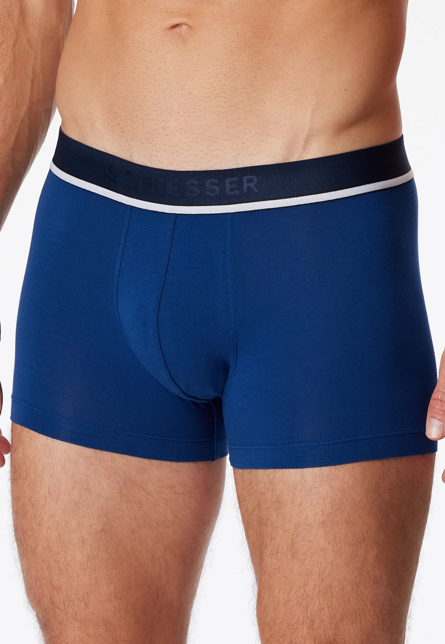 Shorts 3er-Pack Webgummibund blau/schwarz - 95/5