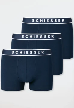 Shorts 3er-Pack Webgummibund dunkelblau - 95/5