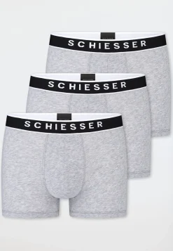Shorts 3er-Pack Webgummibund grau-meliert - 95/5