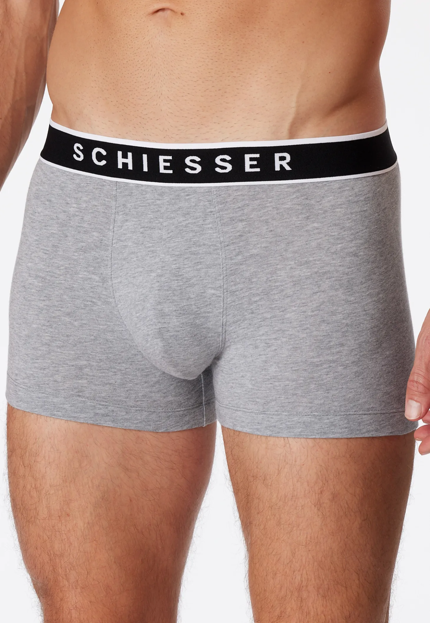 Shorts 3er-Pack Webgummibund grau-meliert - 95/5