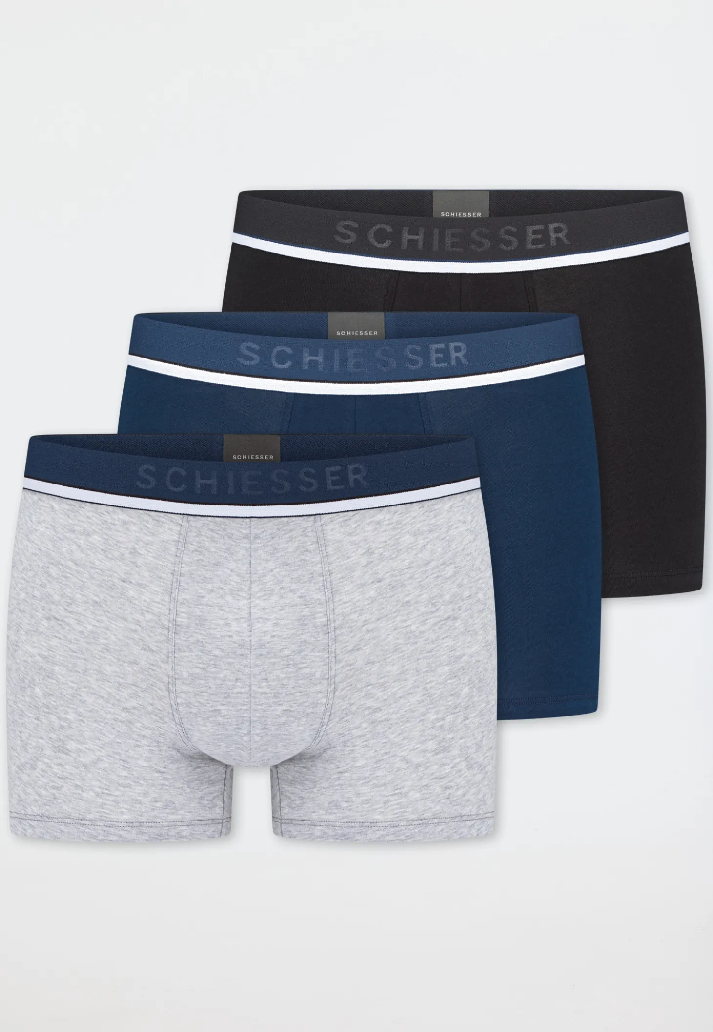 Shorts 3er-Pack Webgummibund mehrfarbig - 95/5