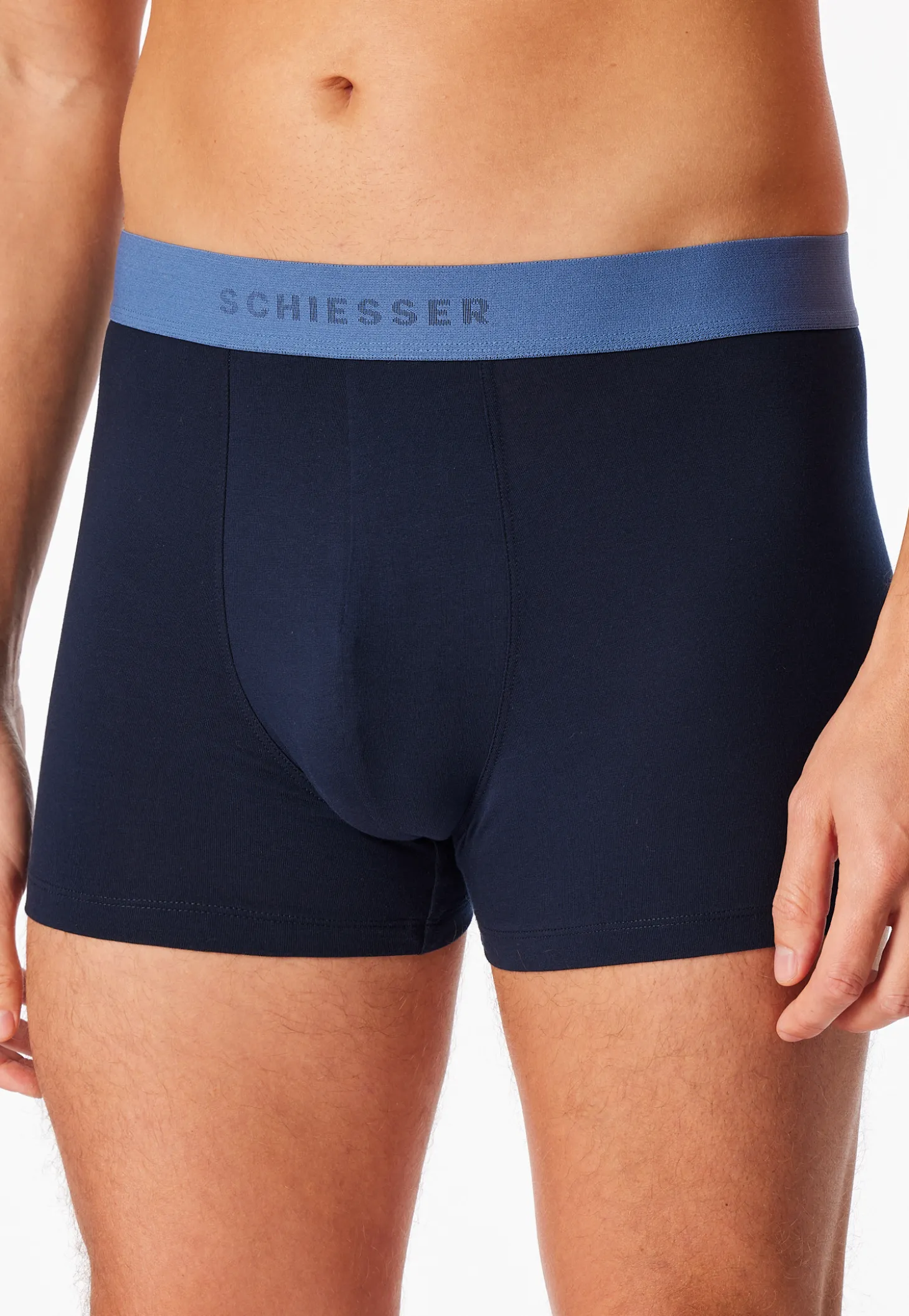 Shorts 3er-Pack Webgummibund nachtblau - 95/5