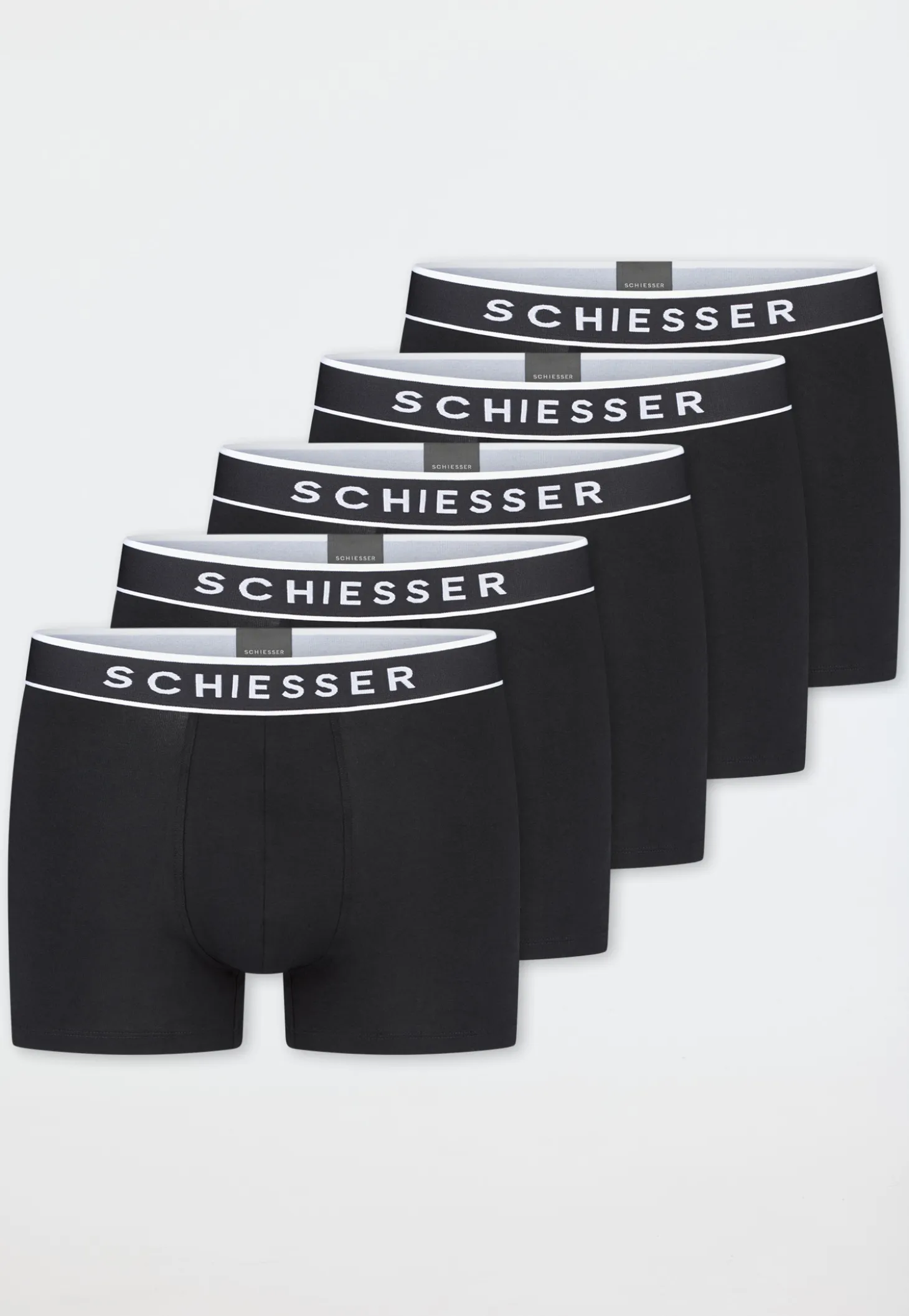 Shorts 5er-Pack Webgummibund schwarz - 95/5