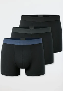Shorts 3er-Pack Webgummibund schwarz - 95/5