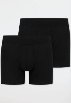 Shorts mit Eingriff 2er-Pack schwarz - Authentic