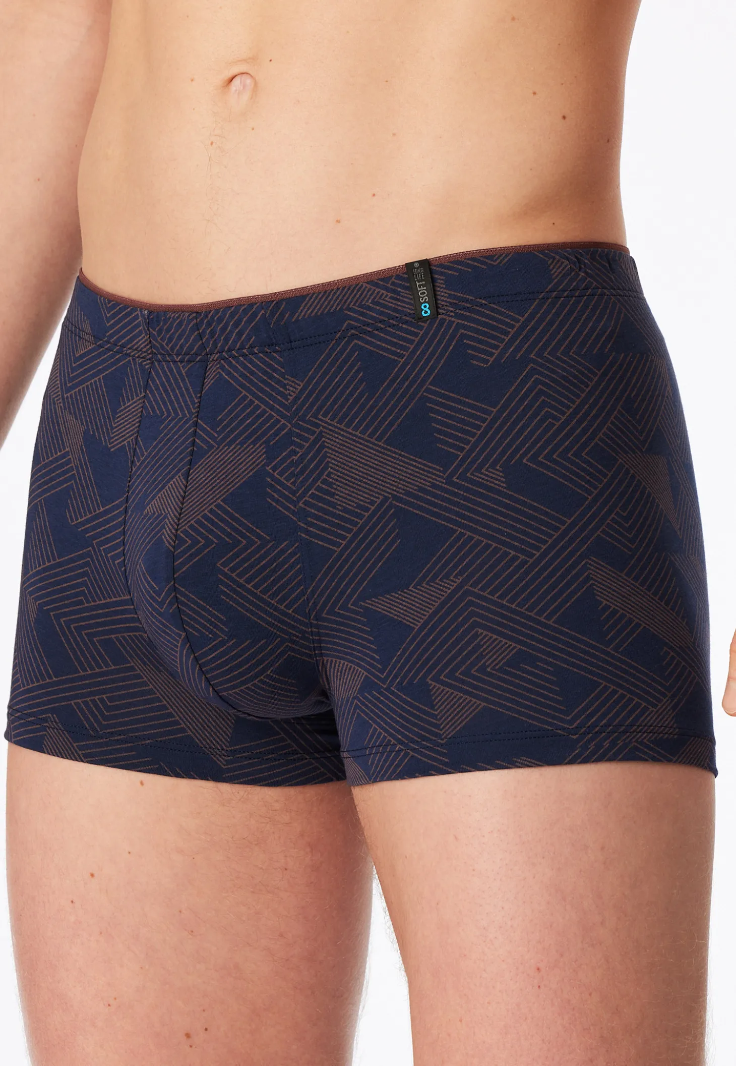 Shorts Modal gemustert braun - Long Life Soft
