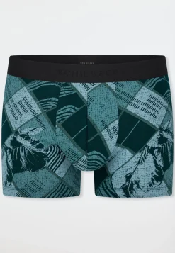 Shorts tiefseegrün gemustert - 95/5