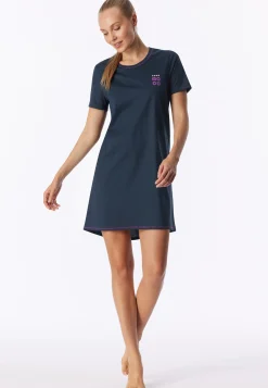 Sleepshirt kurzarm deep blue - Casual Essentials