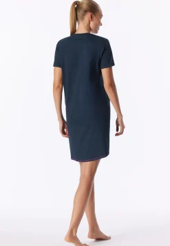 Sleepshirt kurzarm deep blue - Casual Essentials