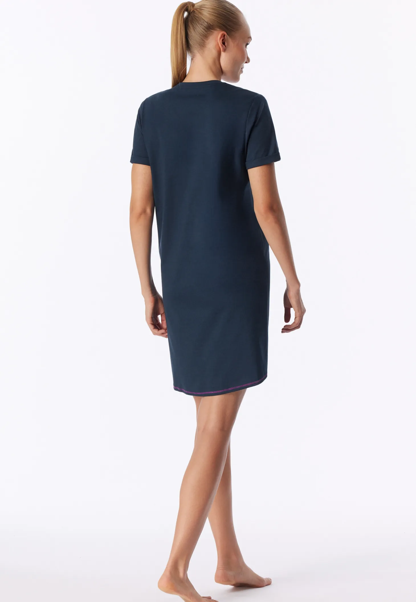 Sleepshirt kurzarm deep blue - Casual Essentials