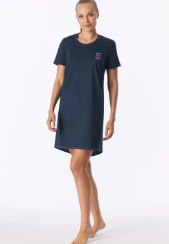 Sleepshirt kurzarm deep blue - Casual Essentials