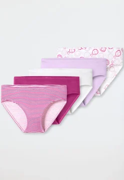 Slips 5er-Pack Ringel Smileys mehrfarbig - 95/5