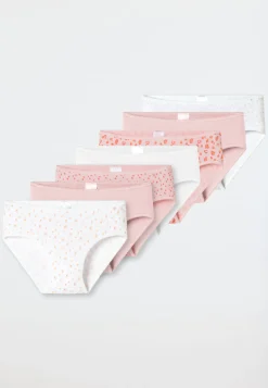 Slips 7er-Pack Softbund Herzen Leoprint mehrfarbig - 95/5