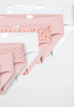 Slips 7er-Pack Softbund Herzen Leoprint mehrfarbig - 95/5