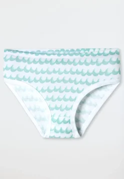 Slips 3er-Pack Wellen türkis - Fine Rib