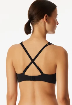 Soft-BH gemoldet ohne Bügel Spitze schwarz - Unique Cotton