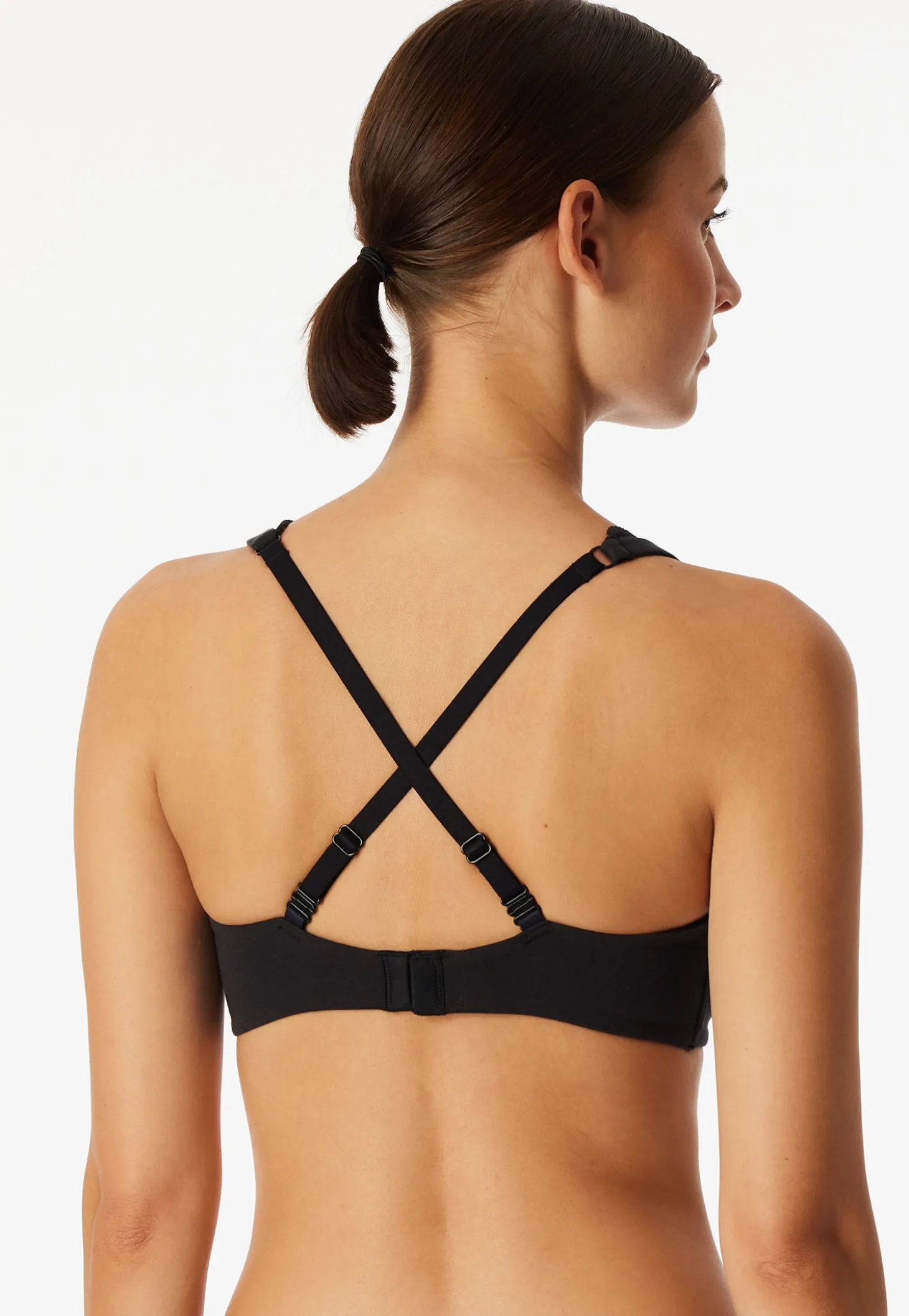 Soft-BH gemoldet ohne Bügel Spitze schwarz - Unique Cotton