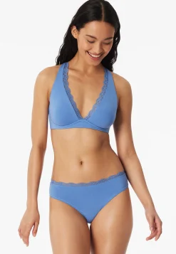 Soft-BH gemoldet ohne Bügel Spitze aqua - Unique Cotton