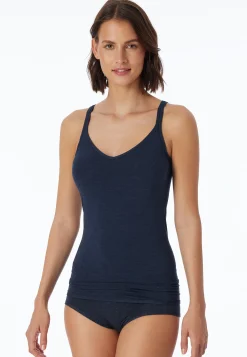 Spaghetti-Top nachtblau - Personal Fit