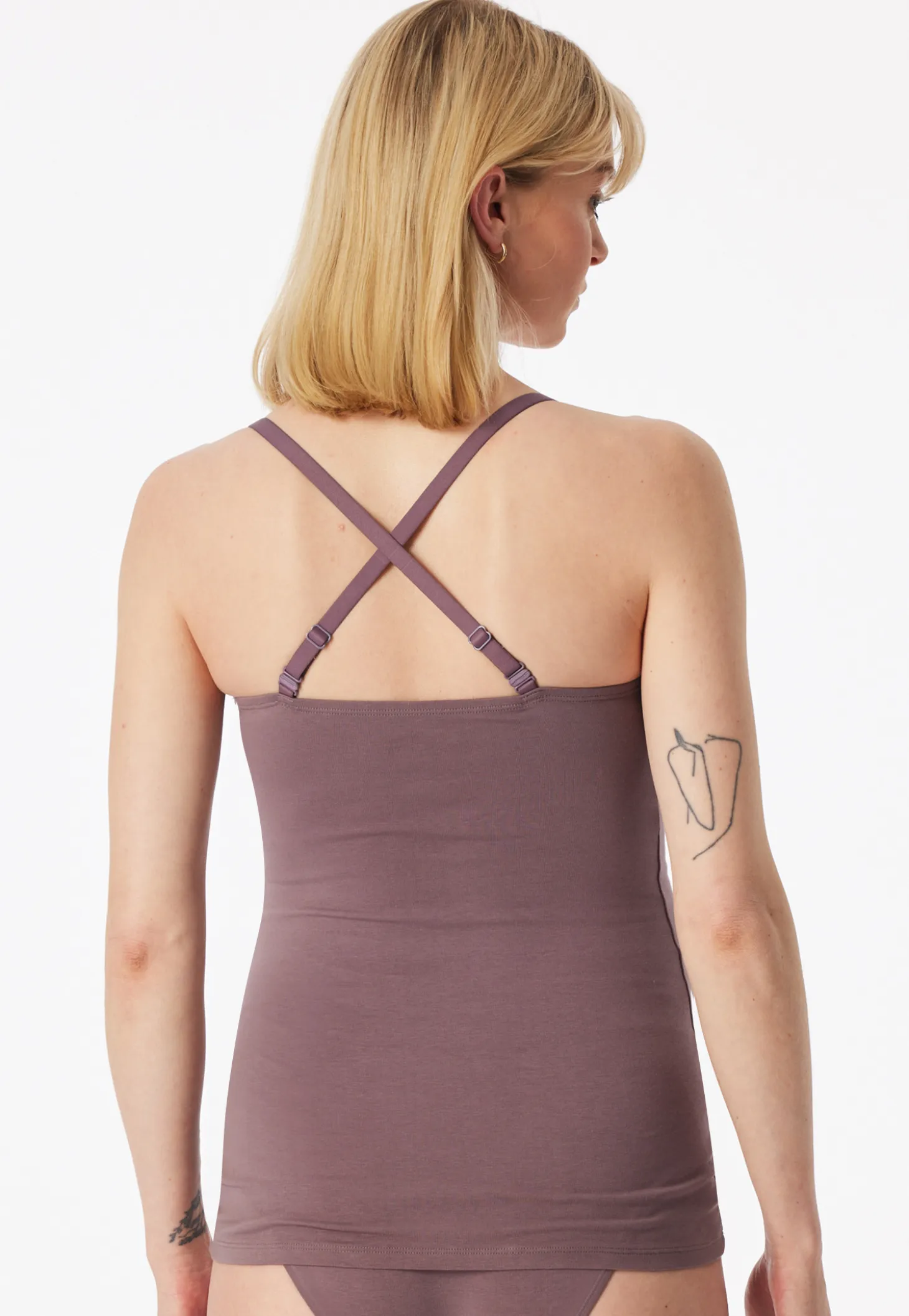 Spaghettitop Schwangerschaftswäsche mauve - Unique Maternity