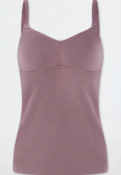 Spaghettitop Schwangerschaftswäsche mauve - Unique Maternity
