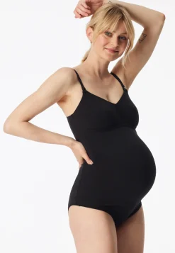 Spaghettitop Schwangerschaftswäsche schwarz - Unique Maternity