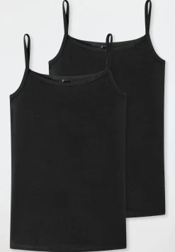 Spaghetti-Tops 2er-Pack schwarz - 95/5