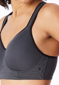 Sport-BH Softcup bügellos Medium Support anthrazit - Active