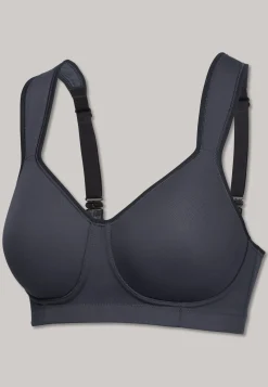 Sport-BH Softcup bügellos Medium Support anthrazit - Active
