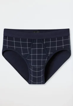 Sportslip Feininterlock Eingriff gemustert nachtblau - Fine Interlock