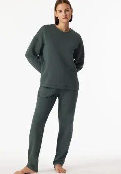 Sweatshirt Jersey-Quiltstoff und Sweatware dunkelgrün - Mix+Relax
