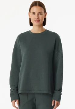 Sweatshirt Jersey-Quiltstoff und Sweatware dunkelgrün - Mix+Relax