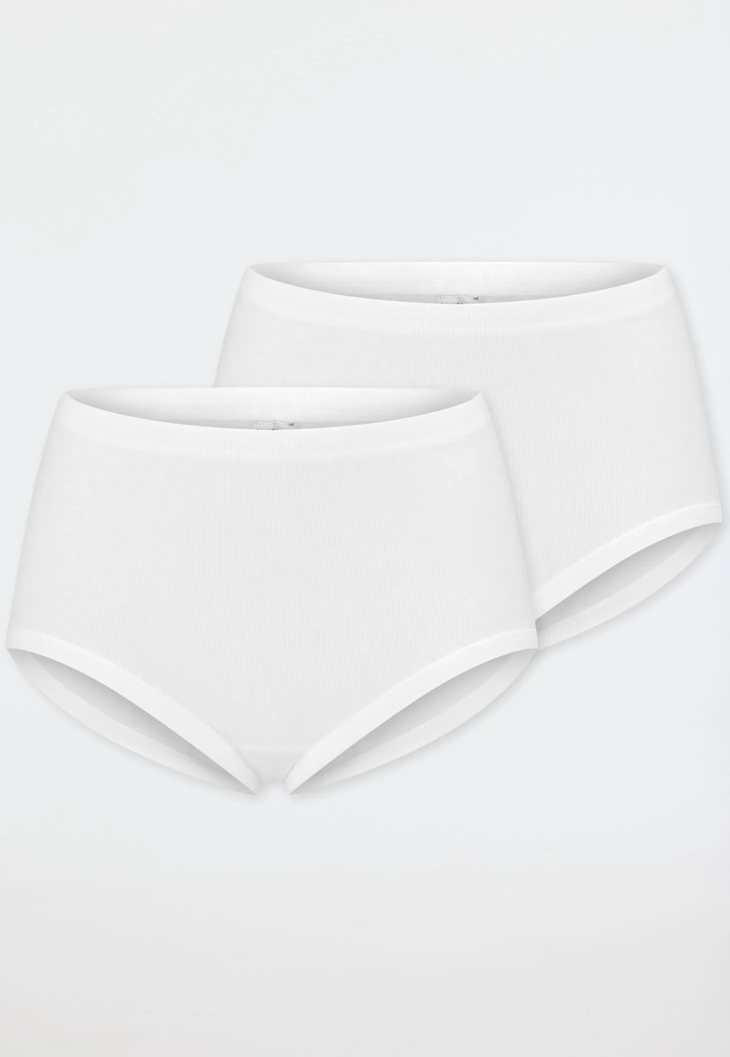 Taillenslips 2er- Pack Feinripp weiß - Original Feinripp
