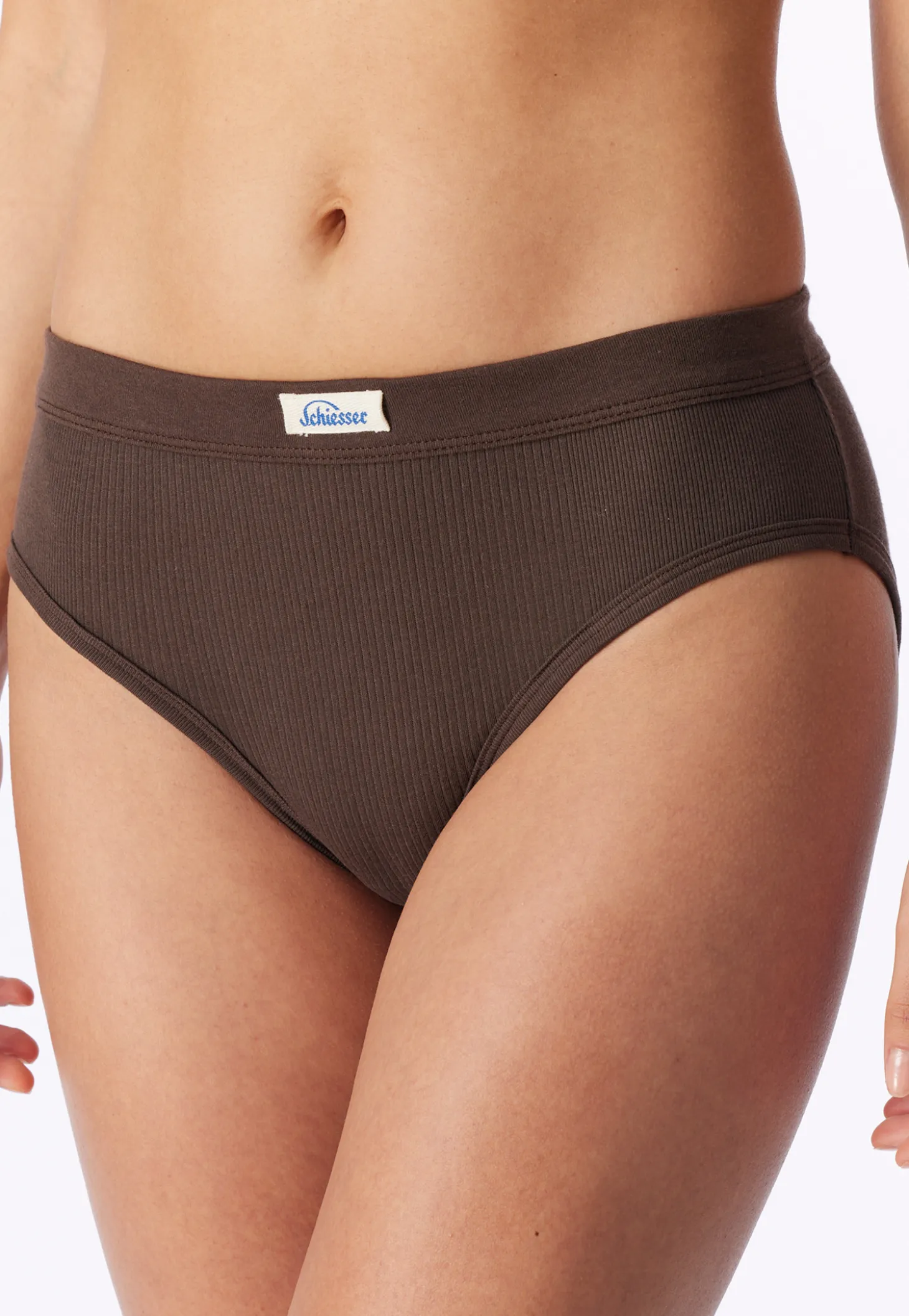 Tai-Slip Feinripp dunkelbraun - Revival Paula