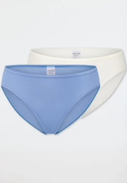 Tai Slips 2er-Pack hellblau/creme - Modal Essentials