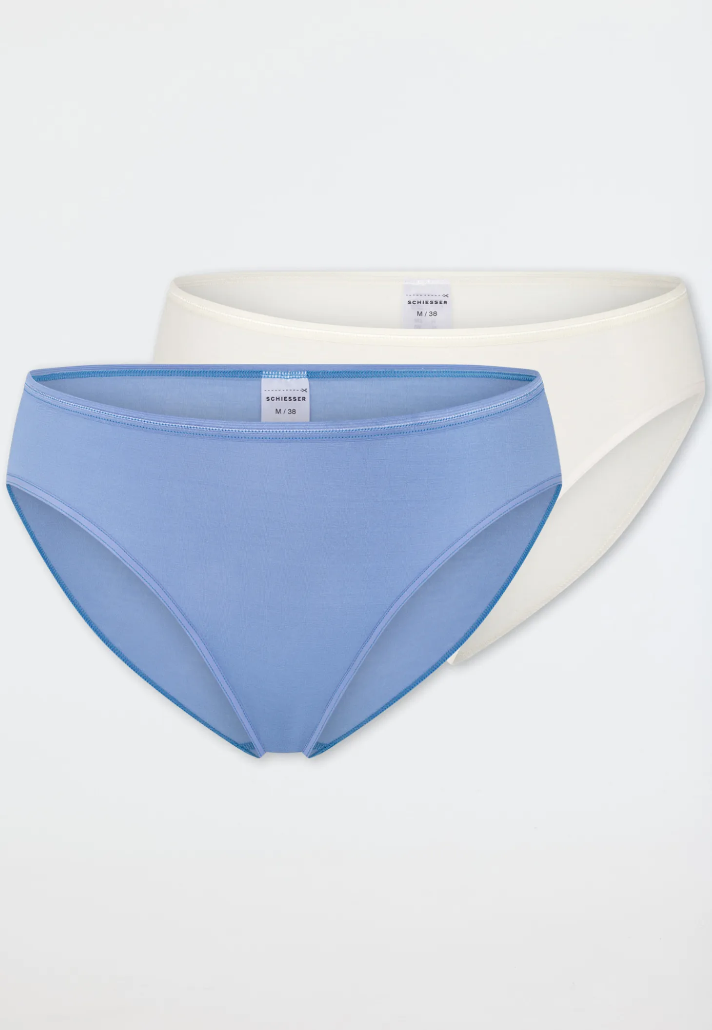 Tai Slips 2er-Pack hellblau/creme - Modal Essentials